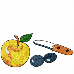 Apple Embroidery Design 5 Apple Embroidery Design 5